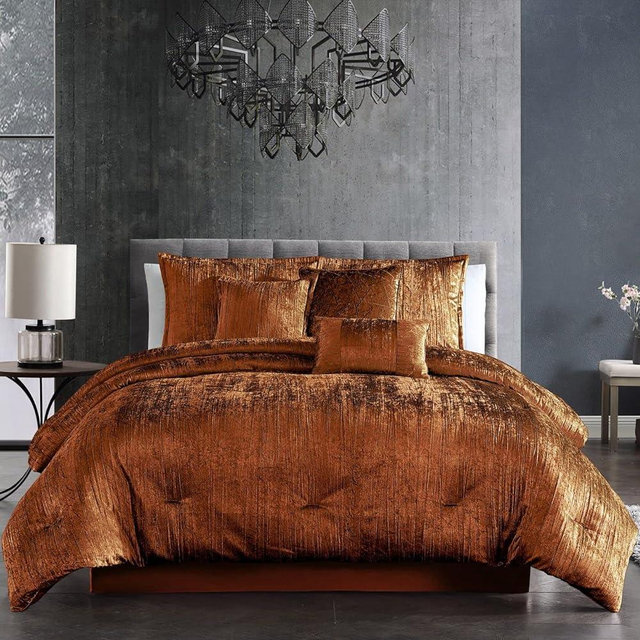 Riverbrook Home Turin Comforter Set, King, Spice, 7-Piece Set