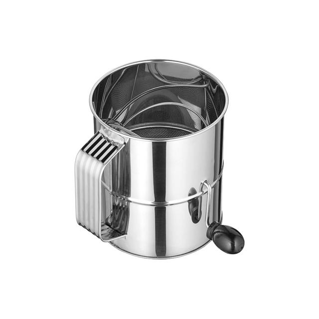 Winco Rotary Sifter, Stainless Steel, 8 Cup, 6.25" dia