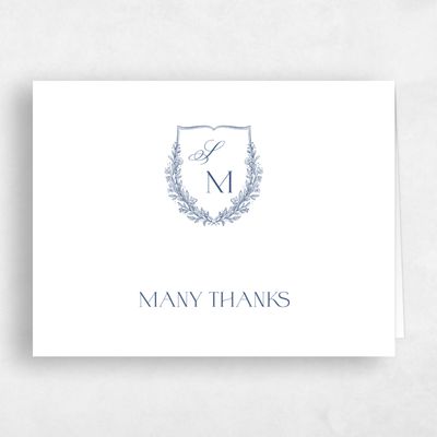 Blue Floral Wedding Thank You - Oakdale Landscape