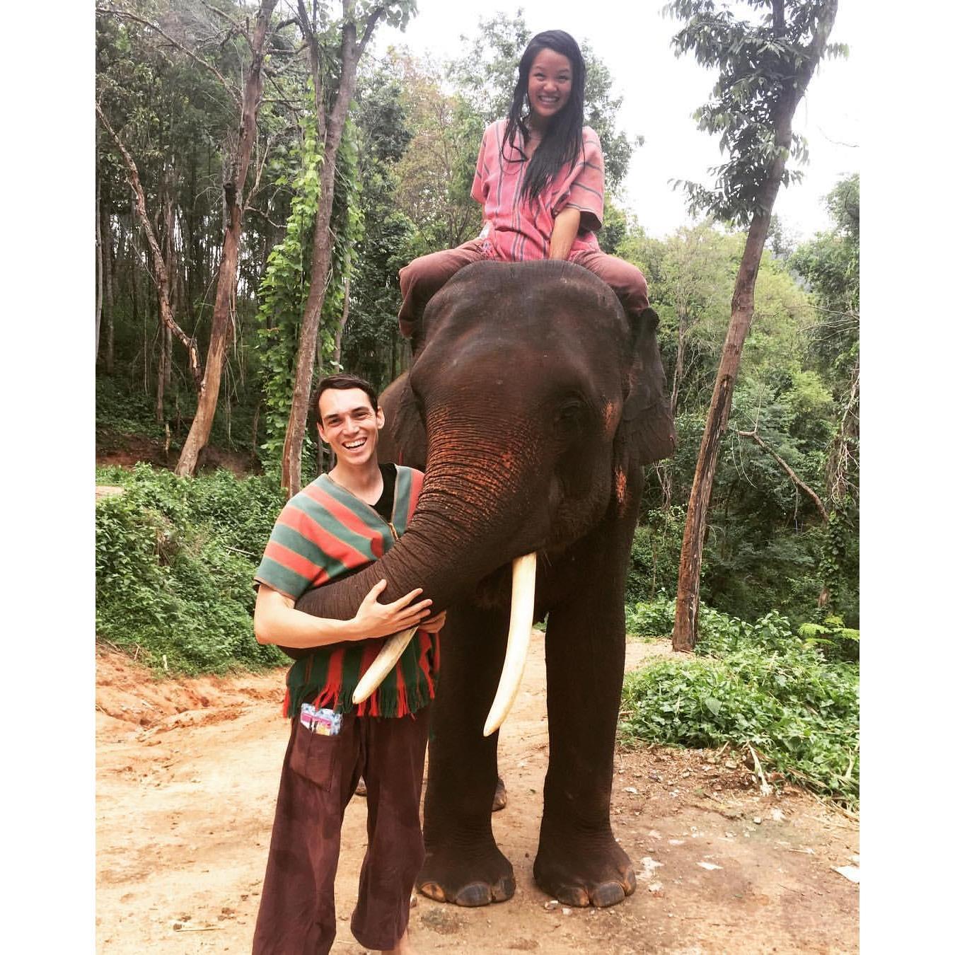 This adorable elephant's name is Pri, and we got to adventure through the lush jungles of Chiang Mai with him with the Patara Elephant Farm team!