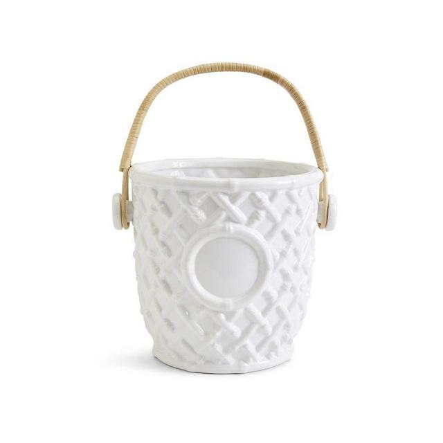 Two's Company Hampton Faux Bamboo Fretwork Champagne/Wine Bucket