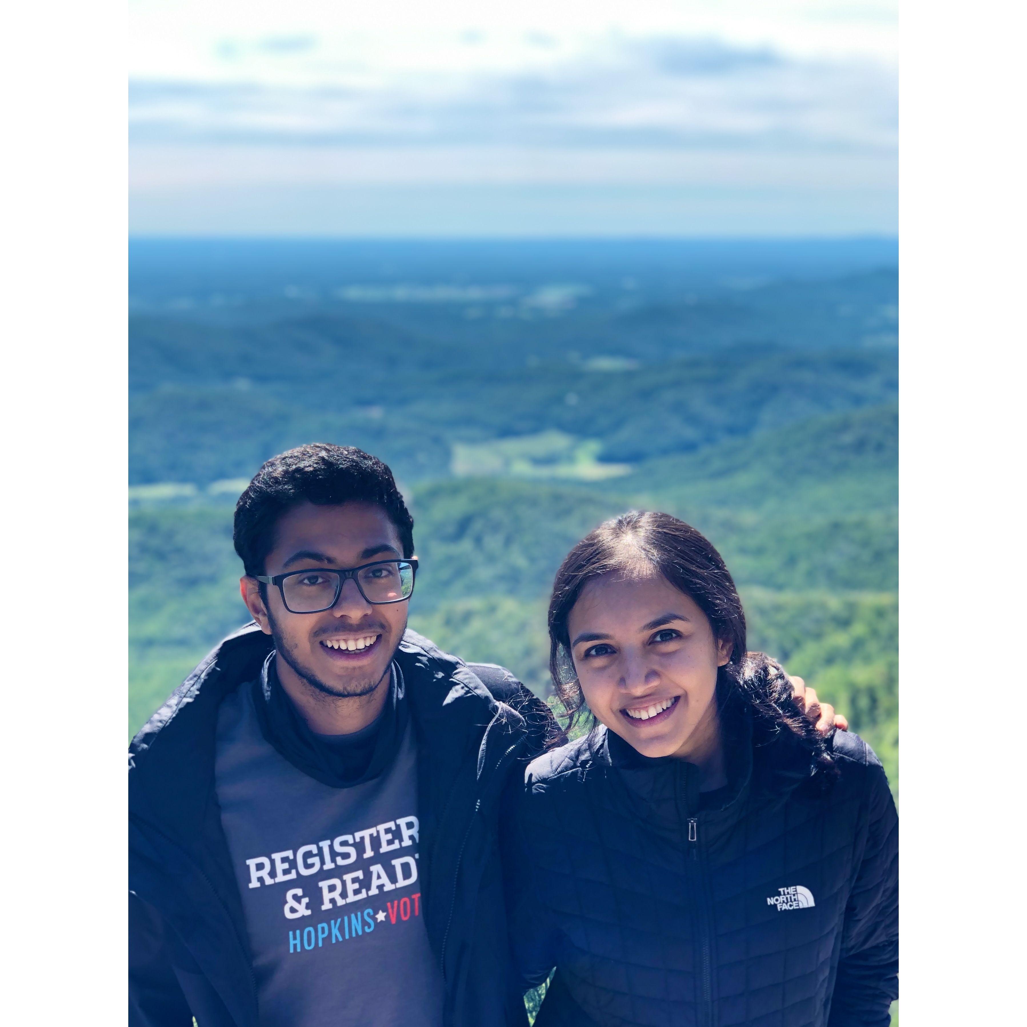 A hike in Shenandoah with our lovelies - Chetana and Vinay.