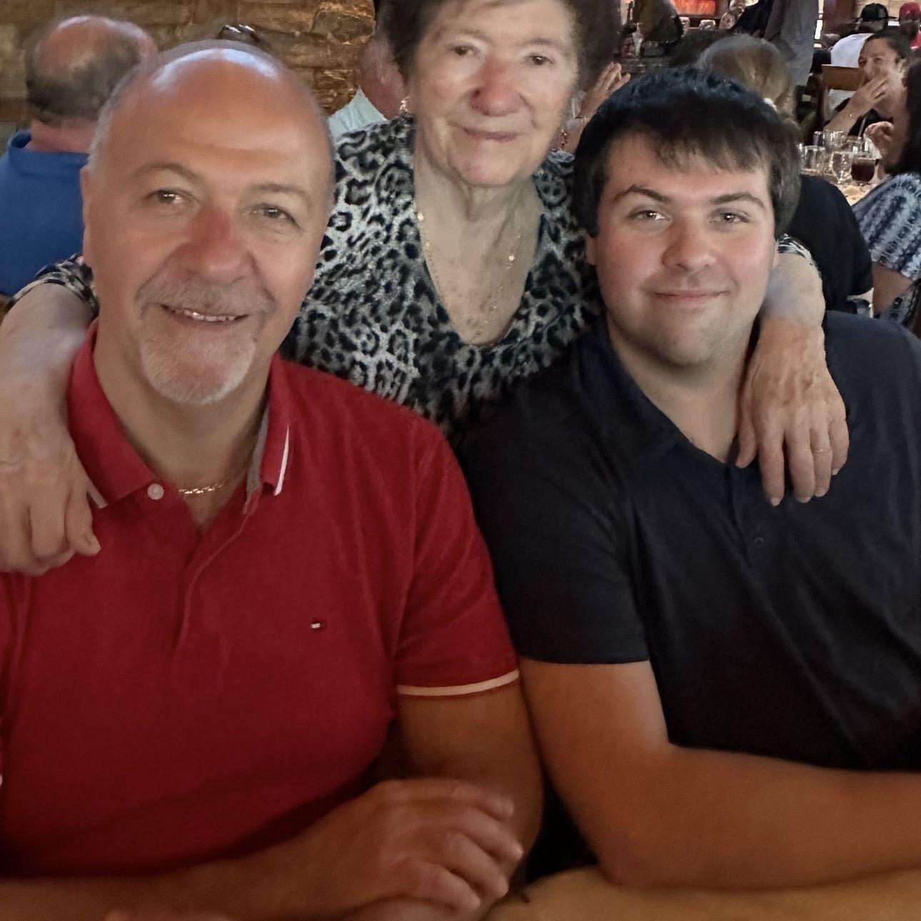 Vinny with his dad and Nonna