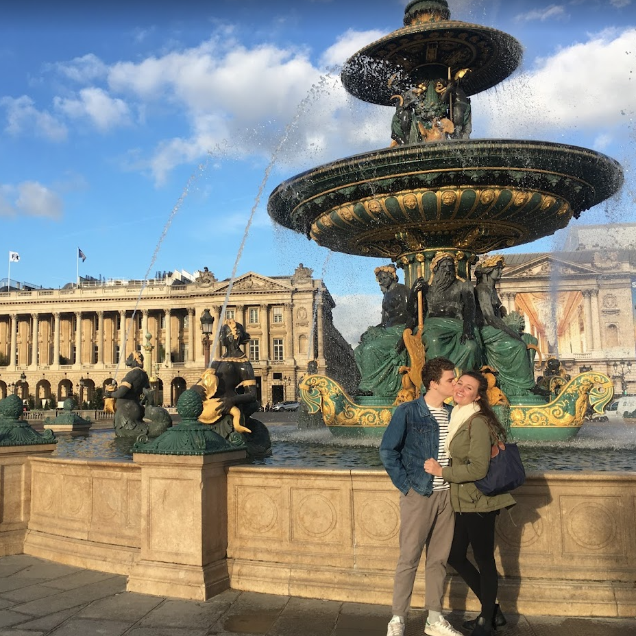 Jim & Amara at Place de la Concorde in Paris, Fall 2017