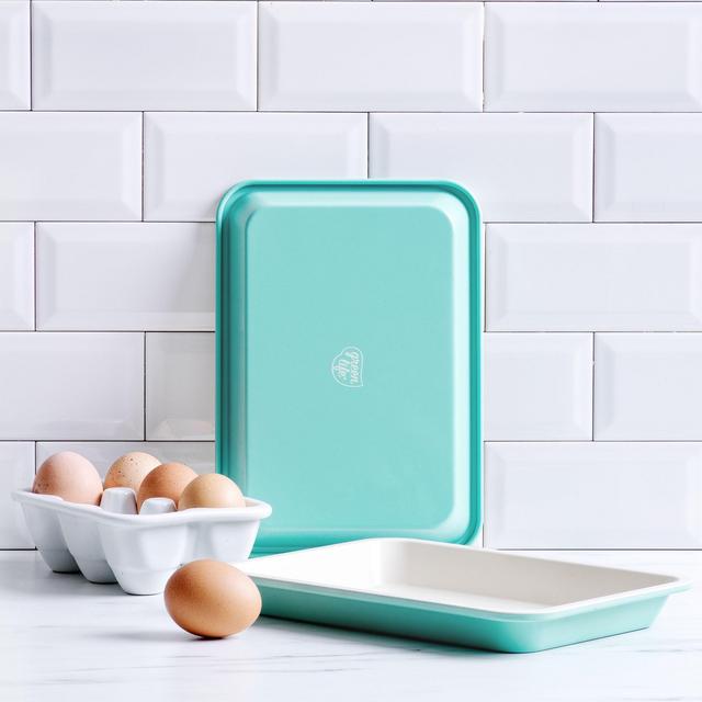 GreenLife Ceramic Nonstick 9" x 7" Cookie Sheet Set