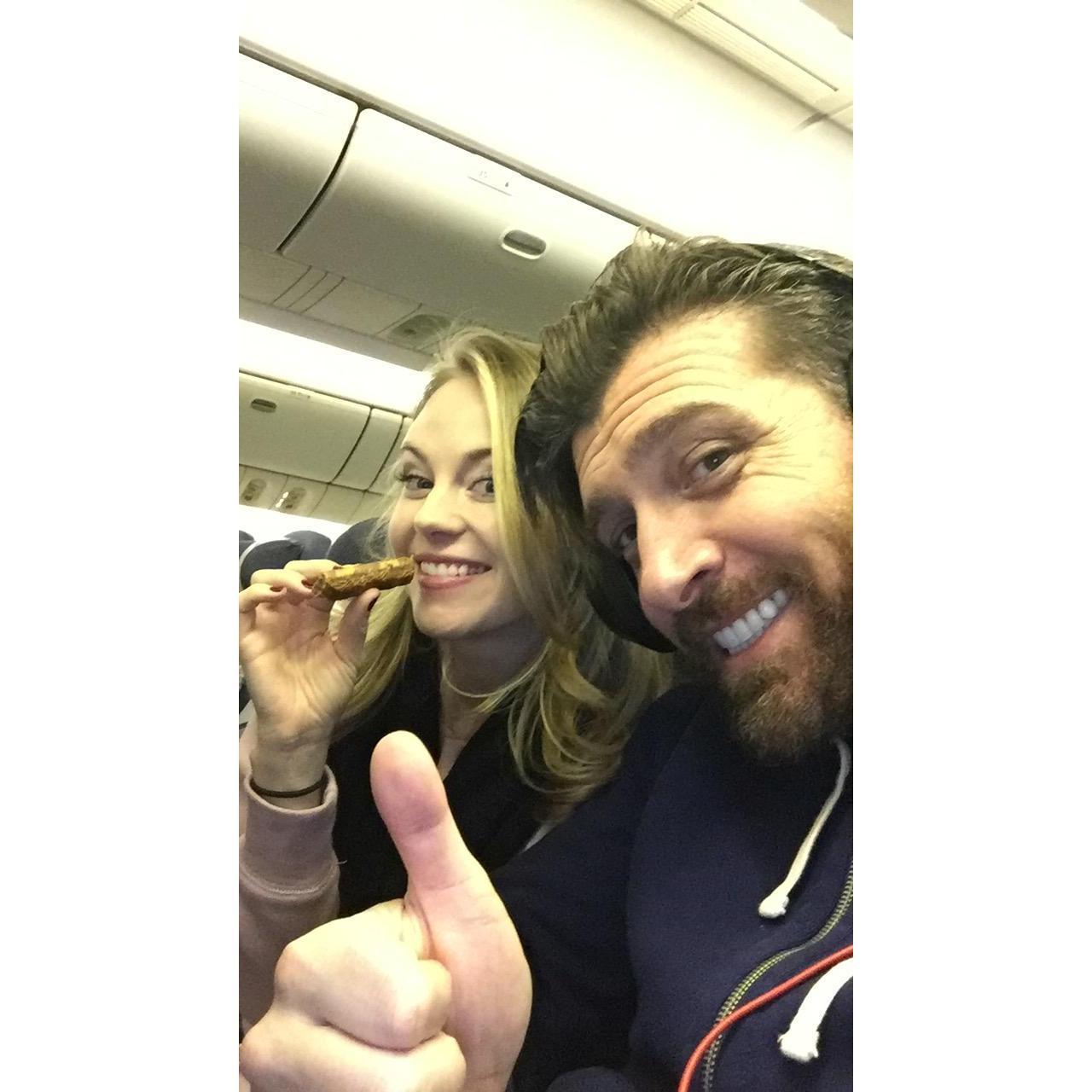 Flying to London