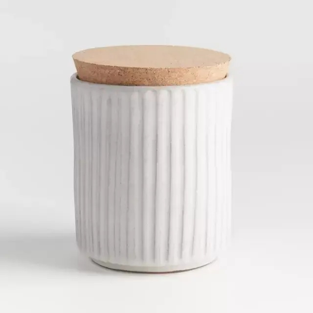 Lilou Large Matte White Canister