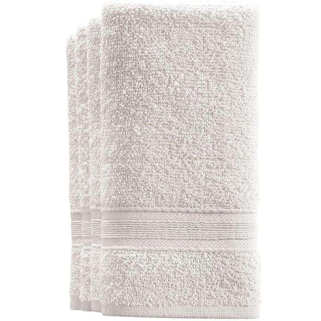 Cotton Fingertip Towels Set - 4 Pack Ivory Lace Highly Absorbent, Soft Feel Fingertip Towels 11"x17"
