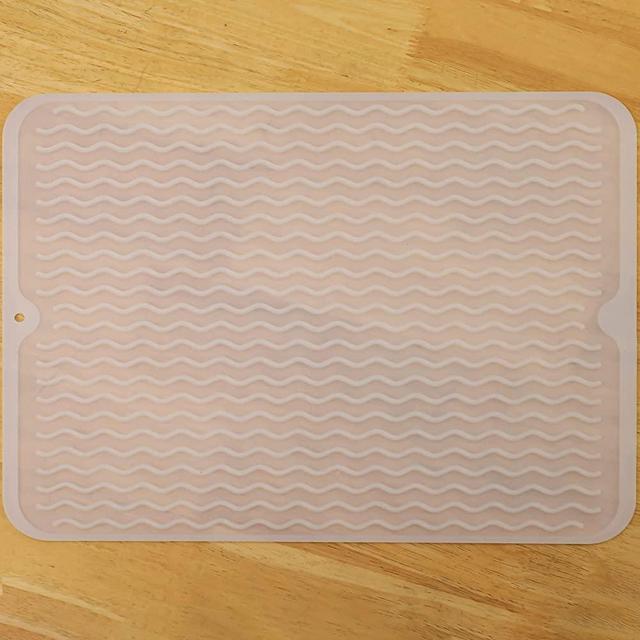 MicoYang Silicone Dish Drying Mat Black L(16× 12) 