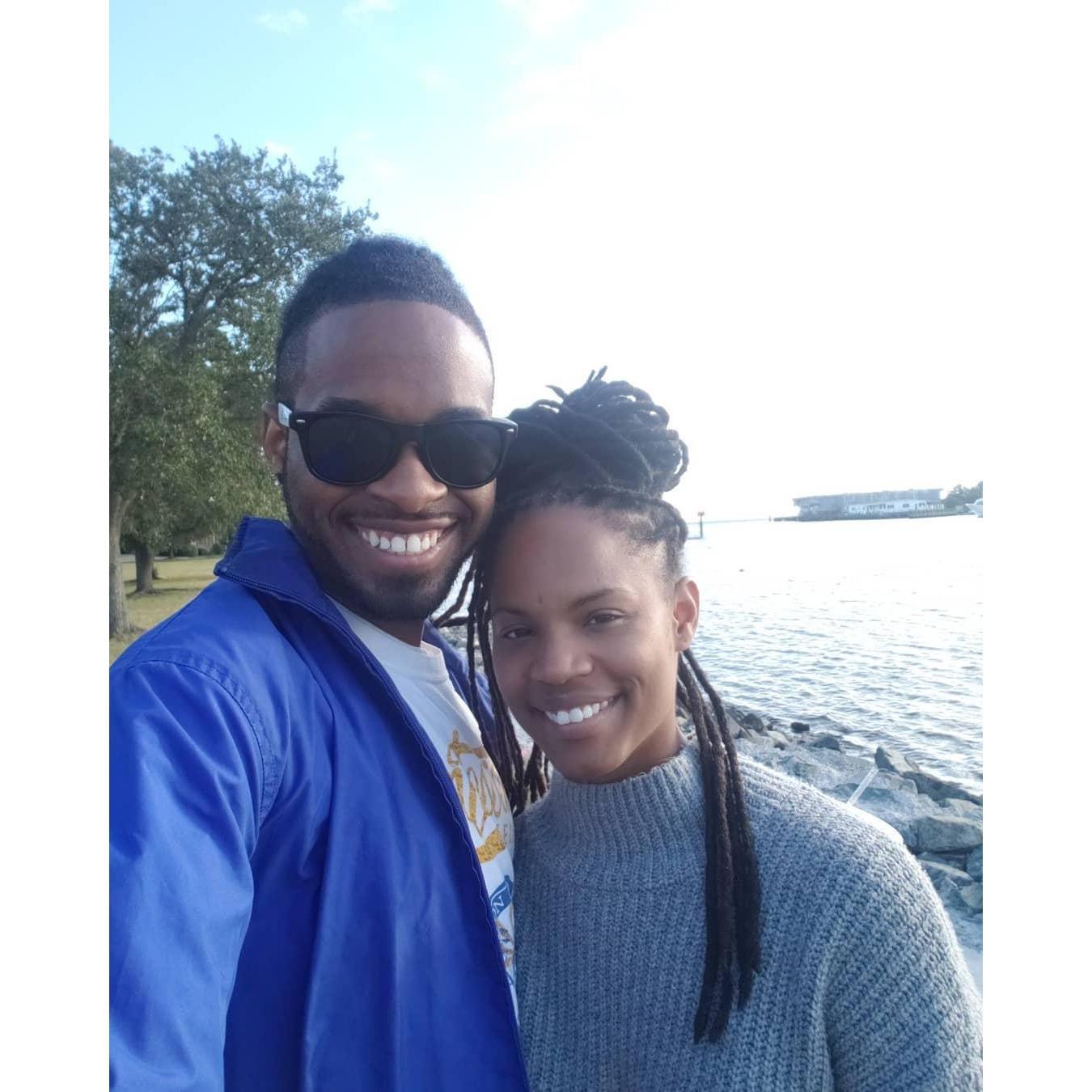 Our first trip together was to Hampton for Chris' homecoming!!