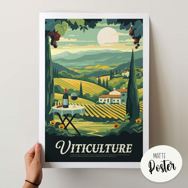 Unofficial VITICULTURE - Inspired Poster / Retro Board Game Poster & Wall Art Print / Fantasy, Dnd, Roleplaying Game / Home Decor Gift Idea