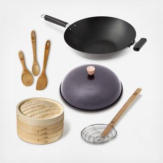 Professional Series 5-Piece Nonstick Wok Set