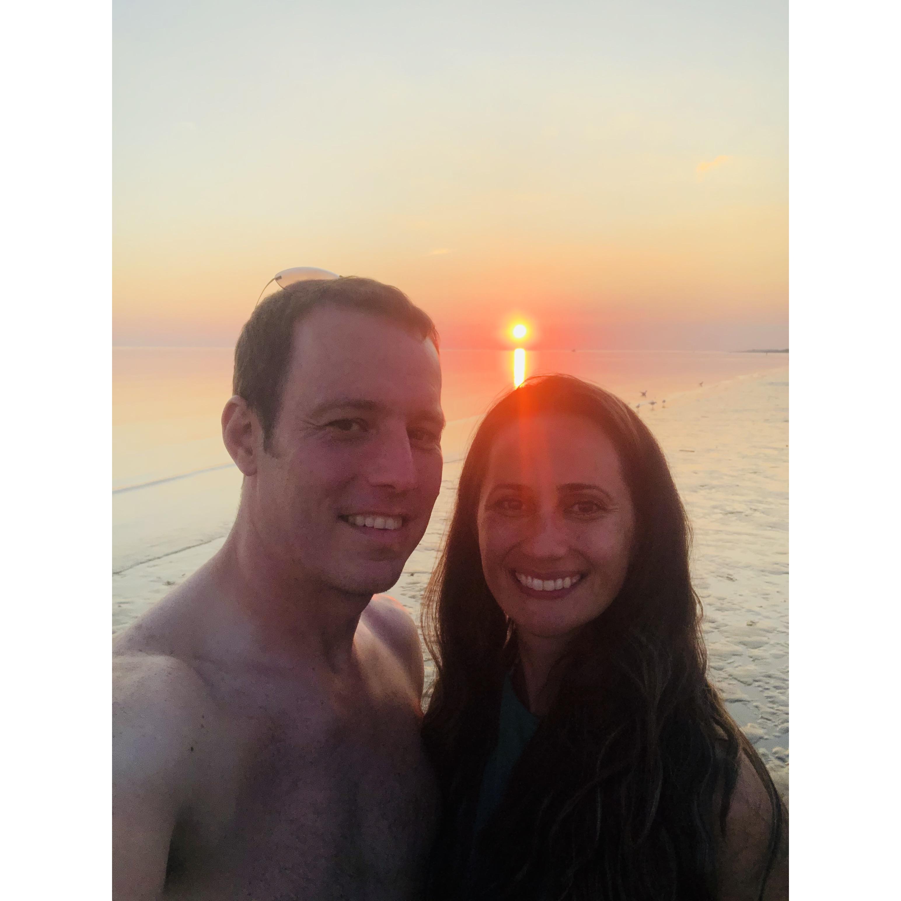 Enjoying the sunset at Rotterdam beach ;)