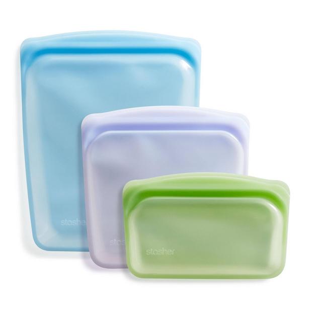 stasher Bag Multi-Color Assorted Bundle - 3pk