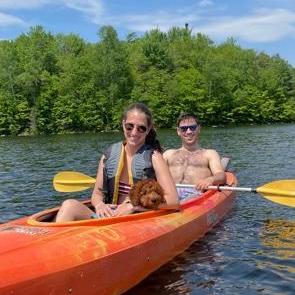 Monkeys first Kayak