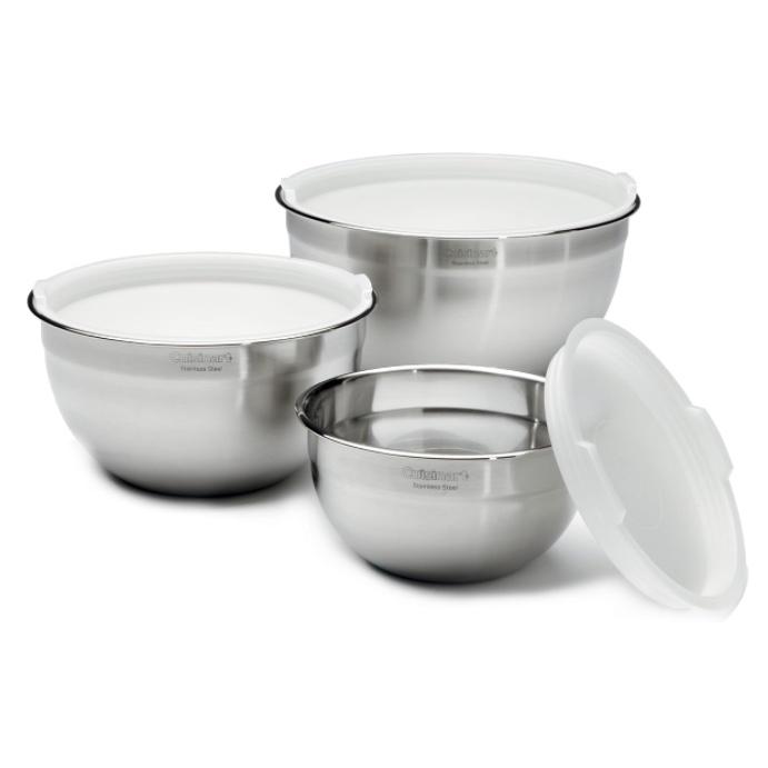Cuisinart Mixing Bowls, Stainless Steel, Set of 3