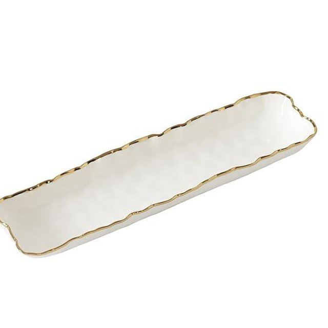 Pampa Bay Cracker Tray, Portofino, Kitchen, Gift, 13 x 3 x 2 Inch, POR0010WG
