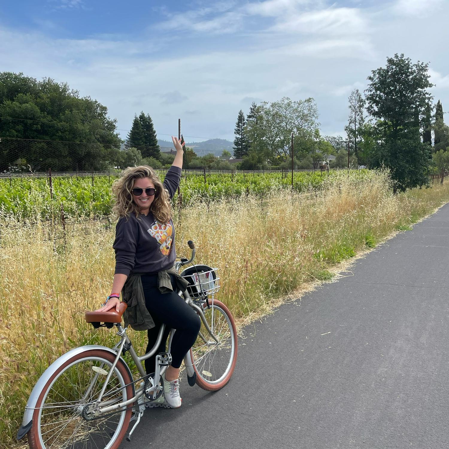 Bicycling through vineyards is the best!
Sonoma 2023