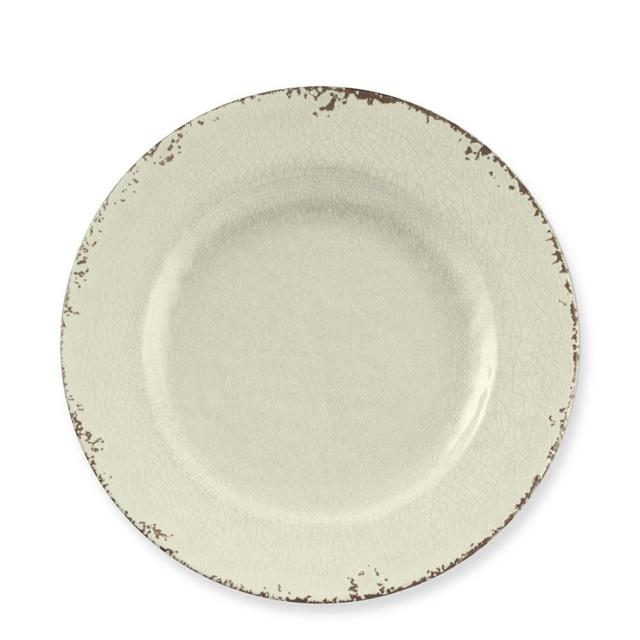 Rustic Outdoor Melamine Salad Plates, Set of 4, Ivory