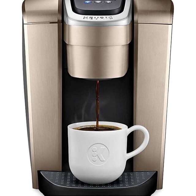 Keurig K-Elite Coffee Maker, Single Serve K-Cup Pod Coffee Brewer, With Iced Coffee Capability, Brushed Gold (Renewed)