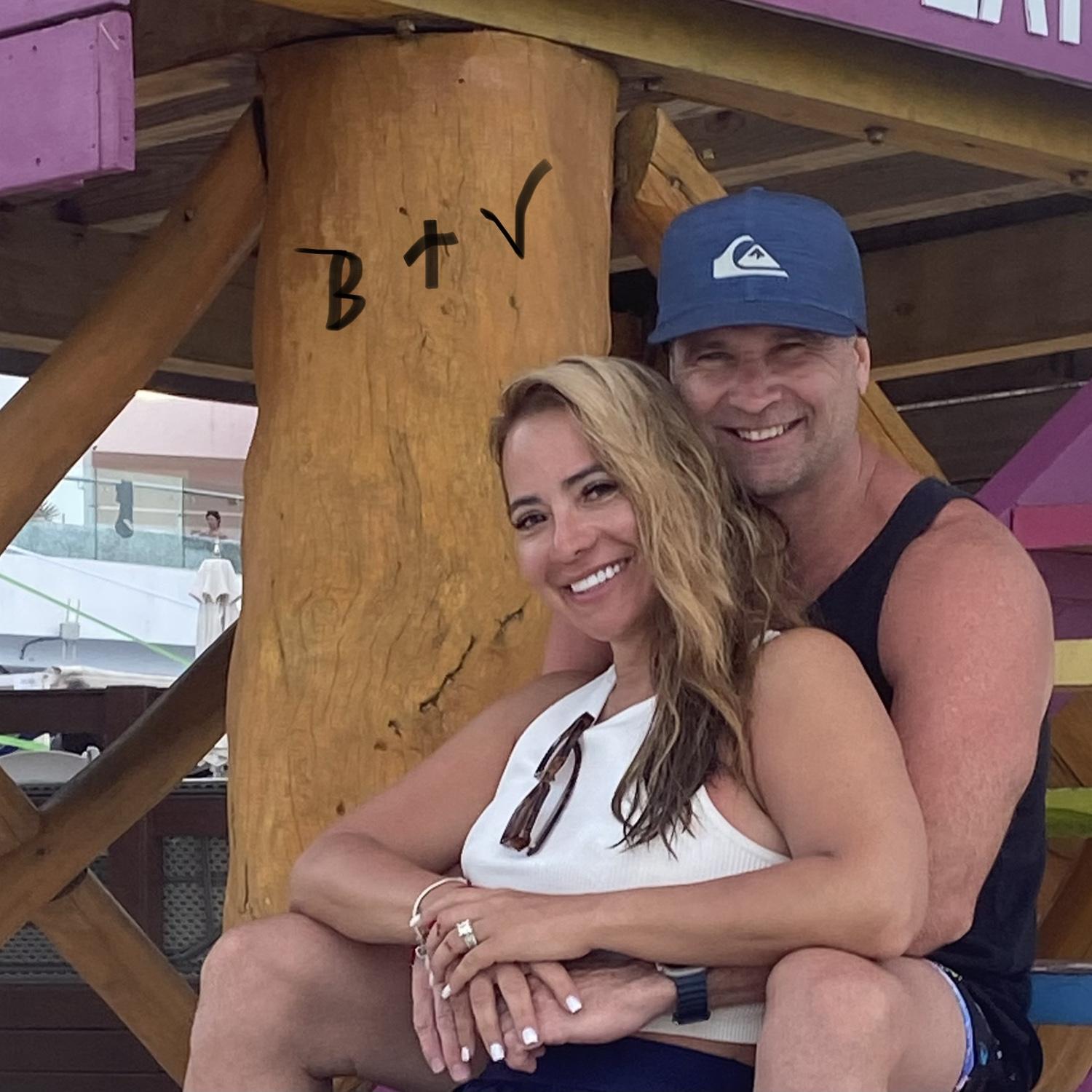 The beach in Cancun where the proposal happened