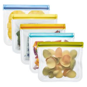 BlueAvocado - rezip Lay-Flat Lunch Leakproof Reusable Storage Bag 5-Pack (Multi Color)