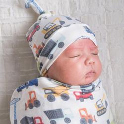 Copper Pearl Baby Top Knot Hat