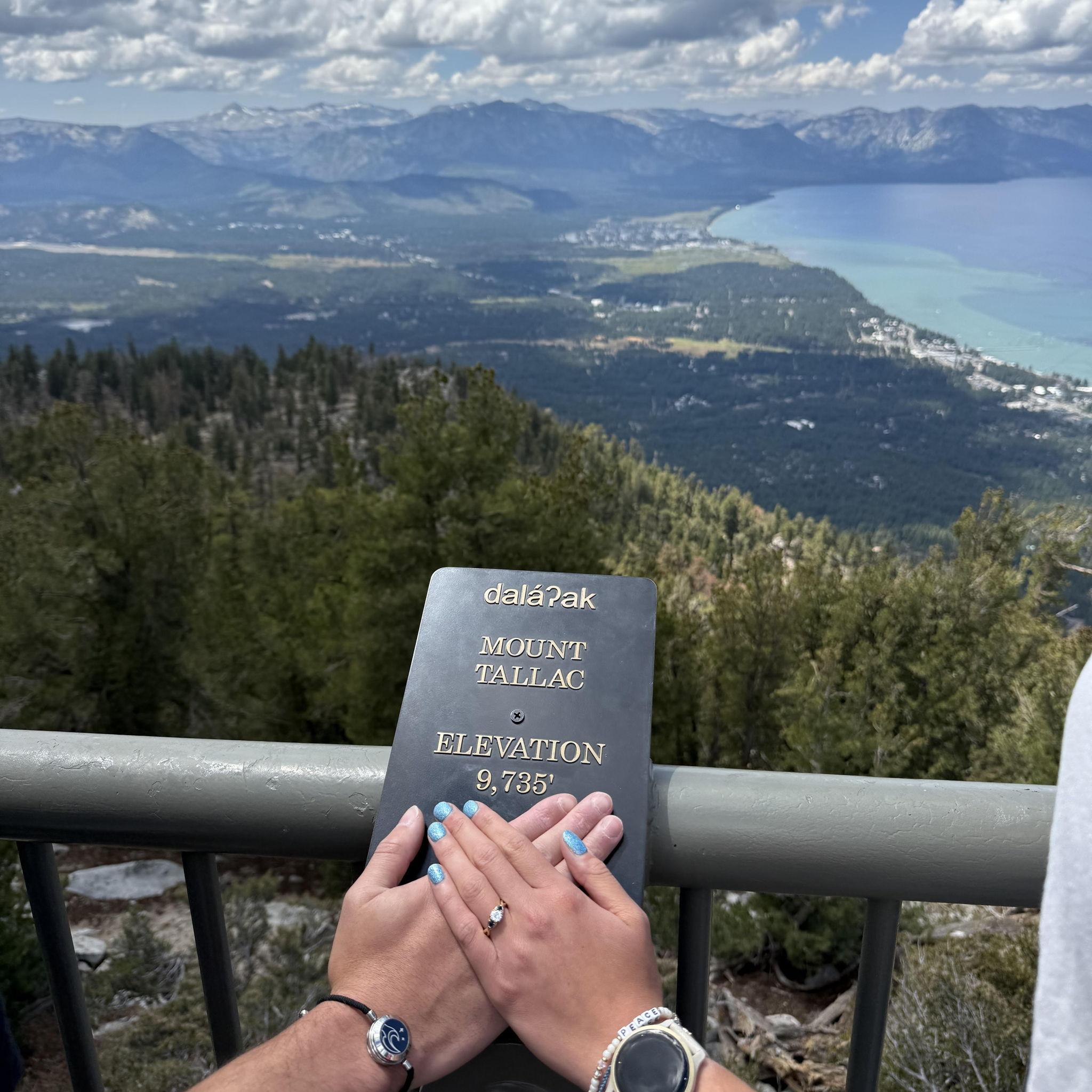 Overlooking Mt. Tallac from the top of Tahoe!