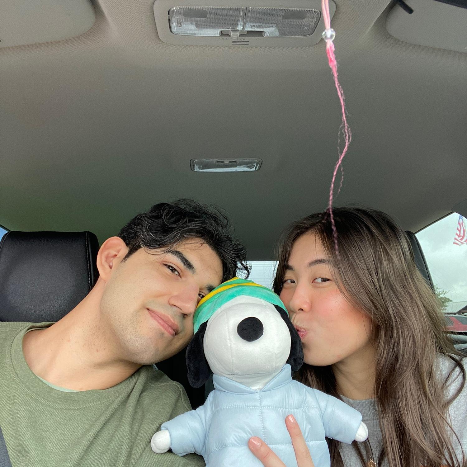 When he drove to 10 CVS to find me puffer jacket Snoopy