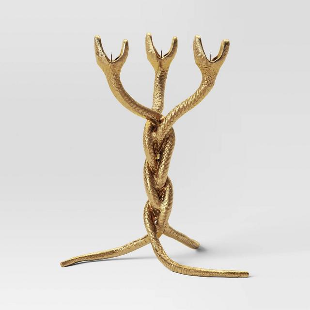 Snake Halloween Candelabra Gold - Threshold™