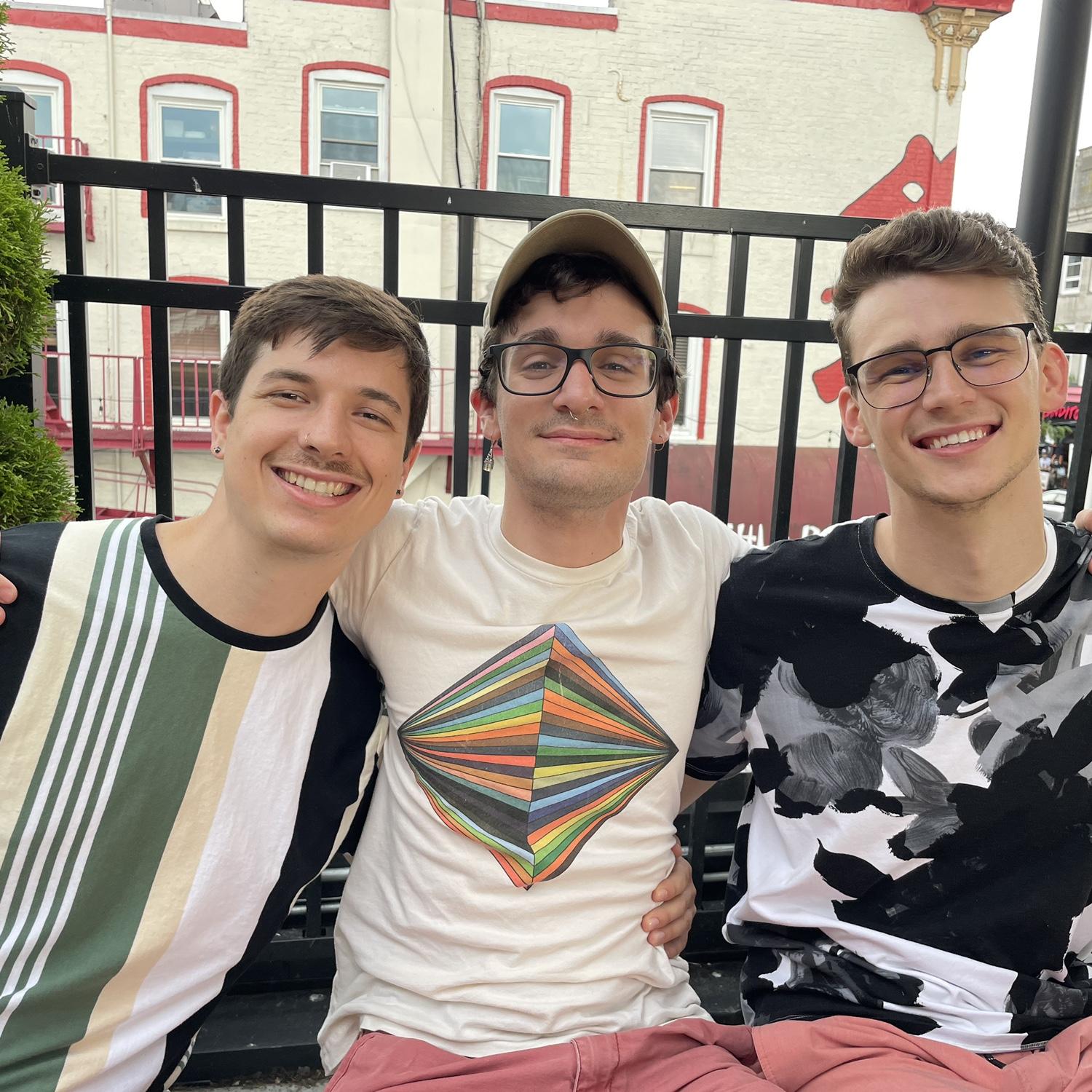 Adam's friends, and Groomsman, Sean and Austin in town for our engagement party