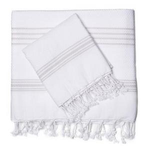 Parachute Turkish Towels - White and Ash