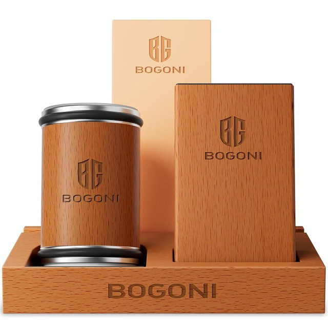 BOGONI Rolling Knife Sharpener, Diamond & Ceramic Disc, 15° & 20° Magnetic Angle, Fast & Safe for Any Hardness, Sharpening Kit for Kitchen & Pocket Knives, Razor-Sharp Edge, Leather Strop, Premium Kit
