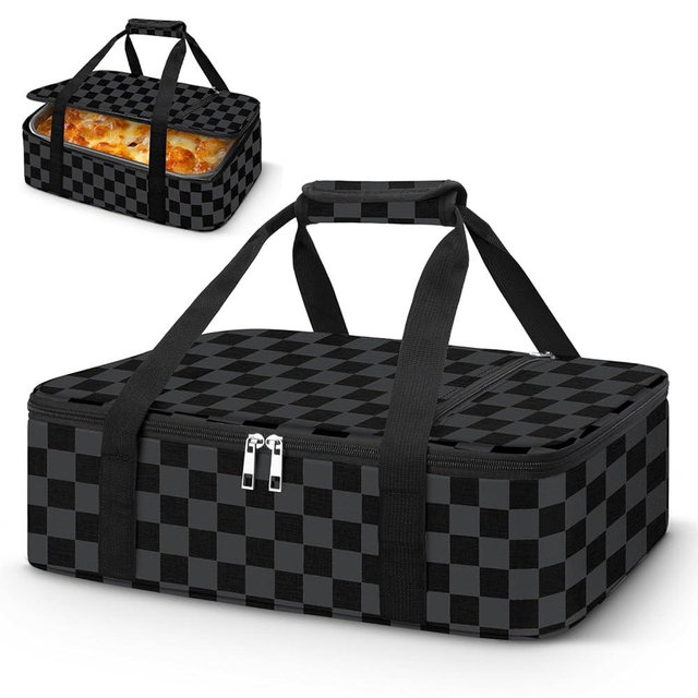 Coobiiya Insulated Casserole Carrier – Portable Tote for Hot or Cold Food, Warmer & Cooler Bag Lunch Bag, Fits 9" x 13" Baking Dish, Ideal for Potluck Parties
