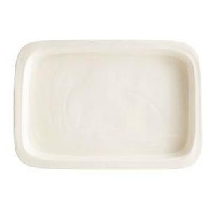 Napoli Handcrafted Ceramic Rectangular Serving Platter, White
