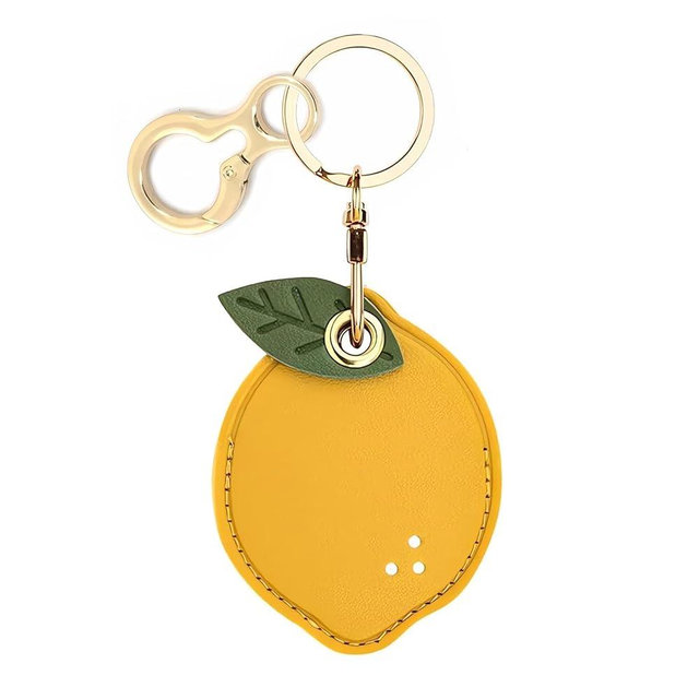 Leather Keychain Holder Case Compatible with AirTag,Cute air tag Cover with Keychain Ring,GPS Tracker Case for Keys