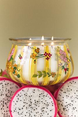 Scandi Fruity Dragon Fruit & Mango Low Wide Glass Candle
