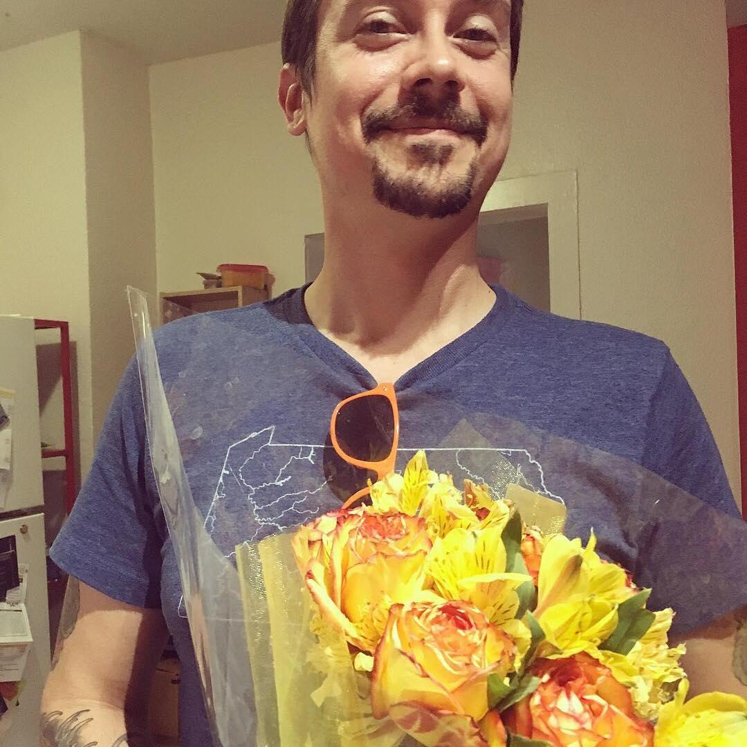 Thrad got me flowers I think when I got my first private practice client. 2018/2019?