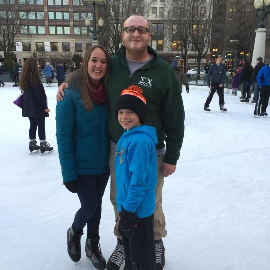 December 2015 - Ice skating at Millennium Park with CJ's nephew, Cooper (groomsman), for the annual Machnik Chicago Christmas trip