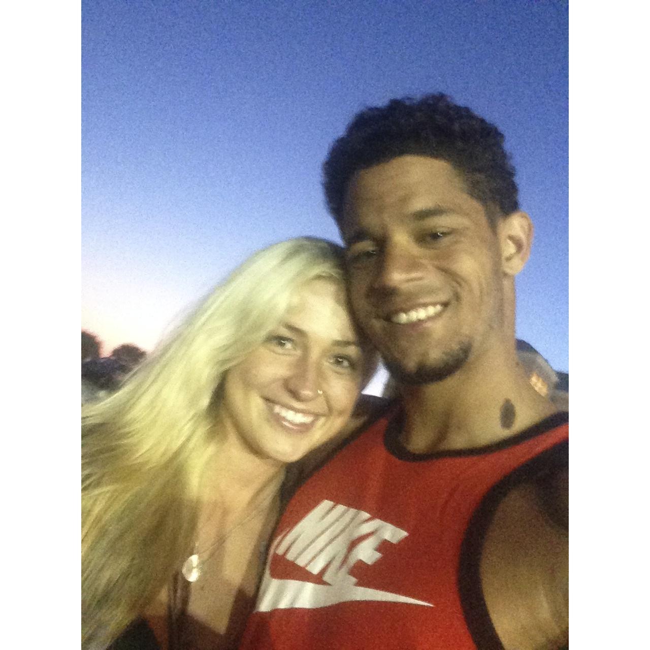Our first picture! This was our first time hanging out together.