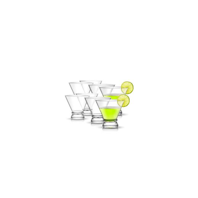 JoyJolt Afina Collection Cocktail Glasses Set - Set of 8 Martini Glasses - 8-Ounces
