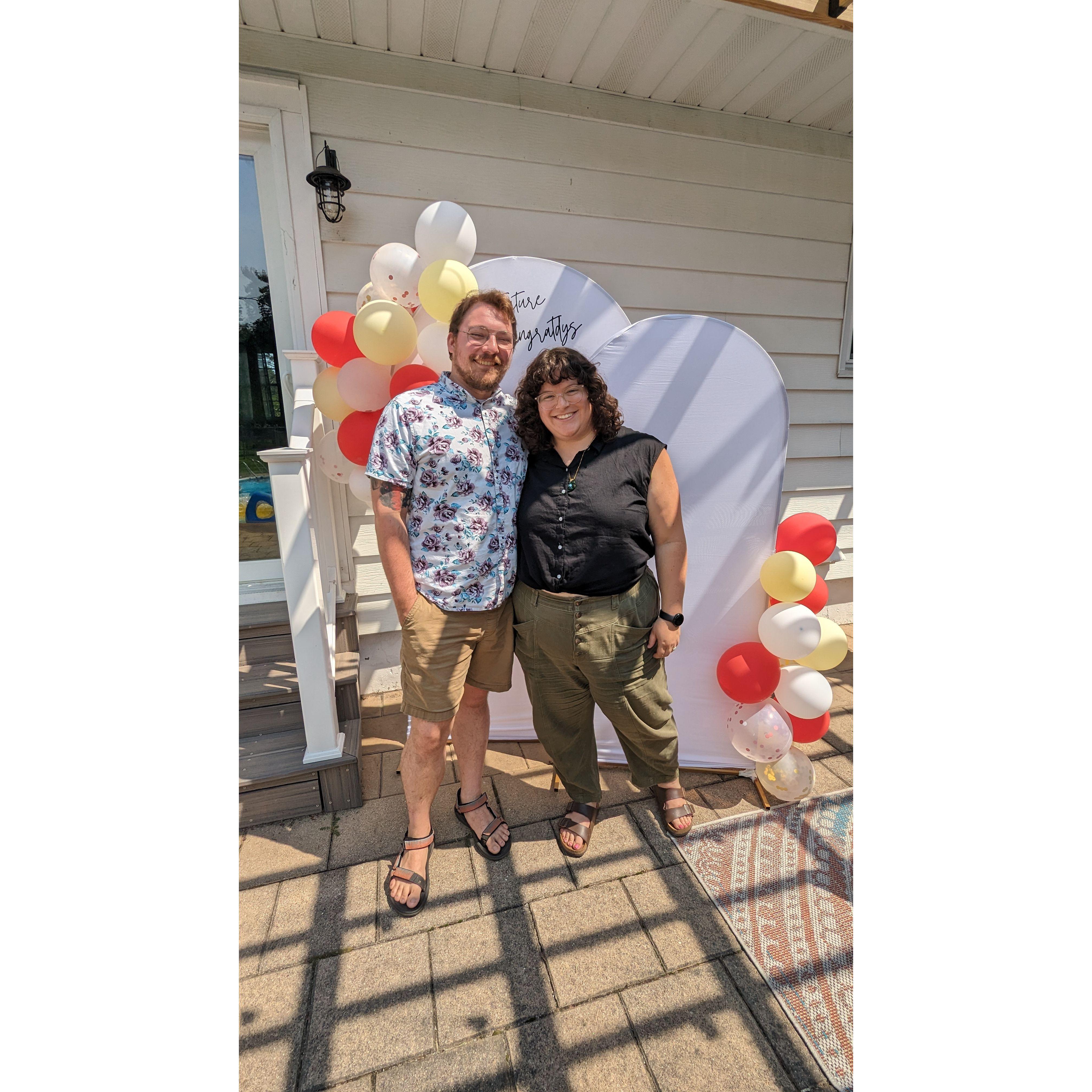 At our friend Taylor and Dan's wedding shower!