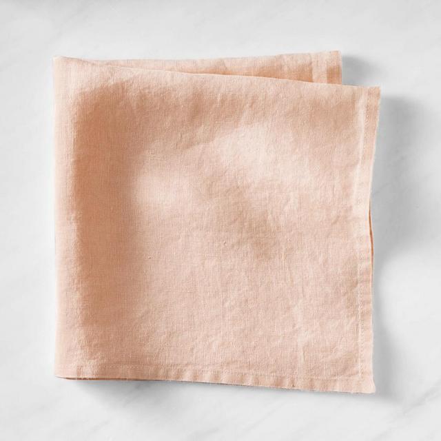 Italian Washed Linen Napkins, Set of 4, Blush