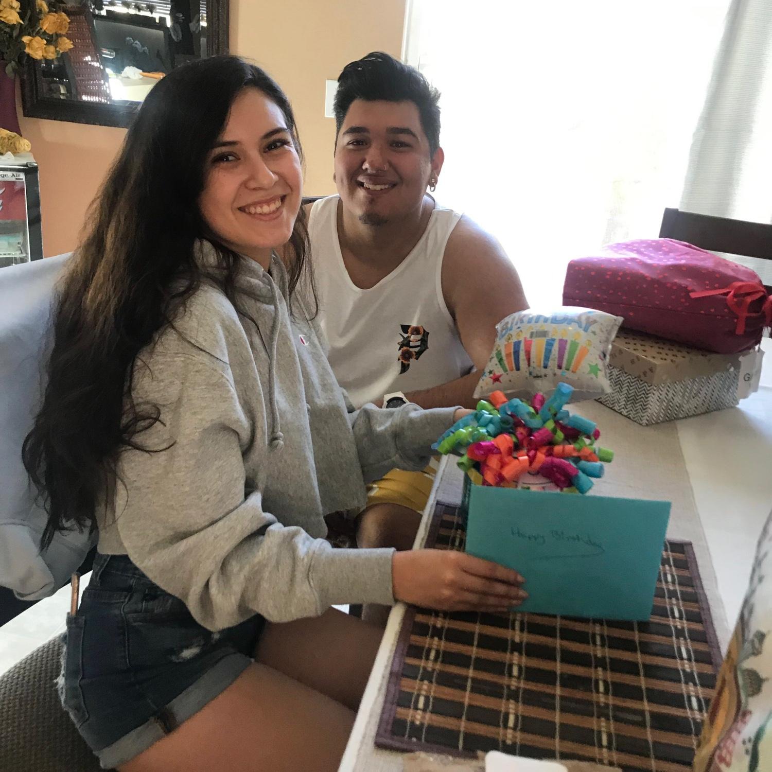 My 19th birthday and our very first date we went to the beach. I knew even more so that he was the one because before him I hated going in the ocean, but he just threw me in!