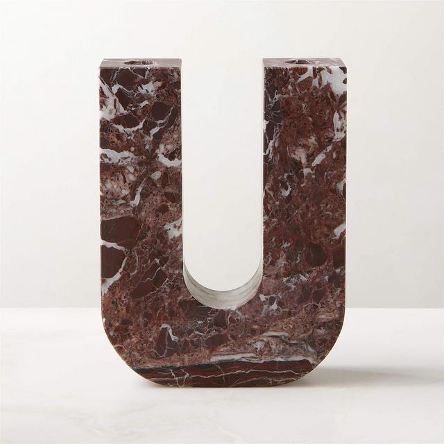 Double Marble Taper Candle Holder