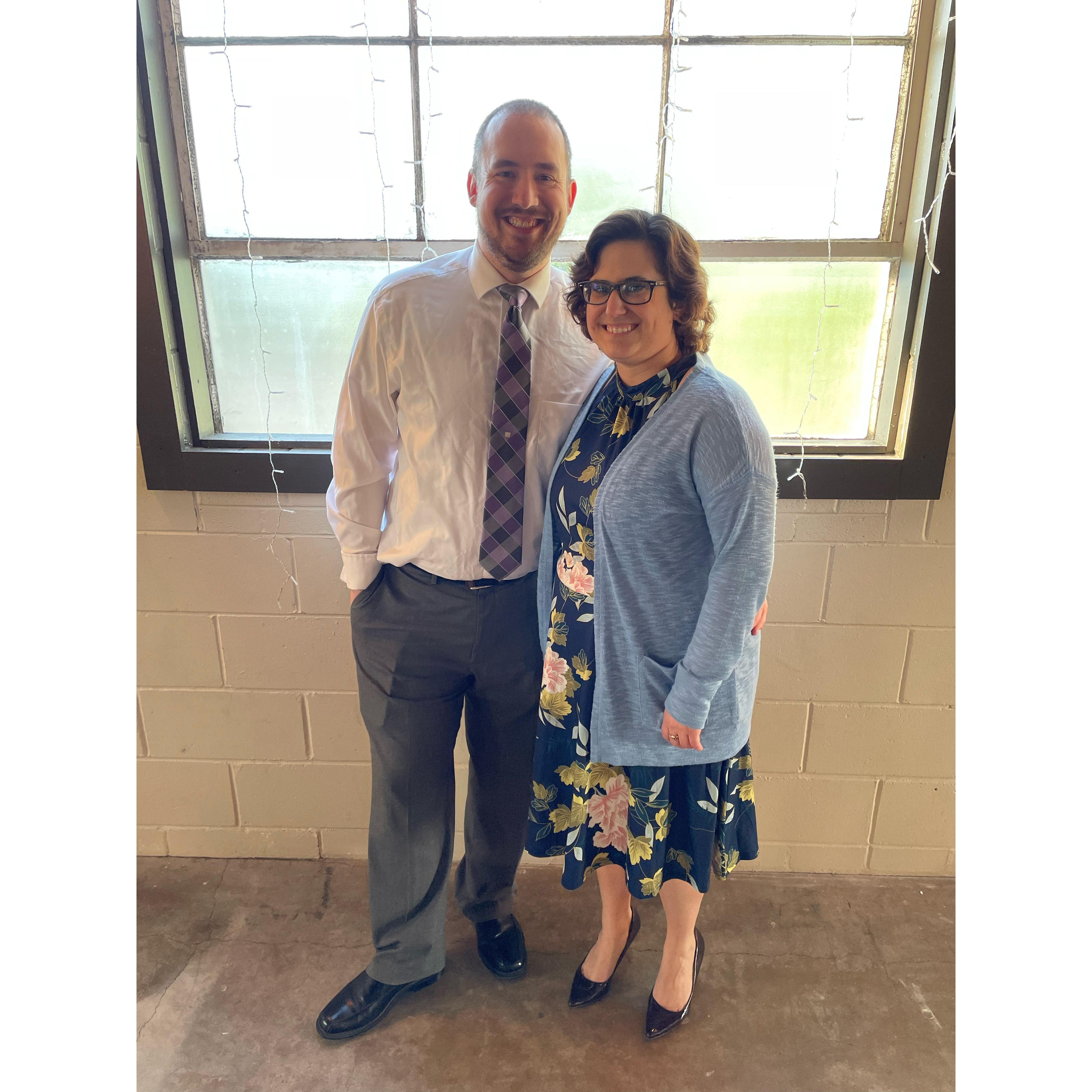 At our friends' wedding