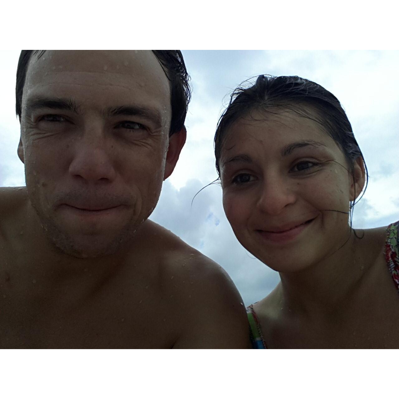 We ended up in Pensacola, FL on a roadtrip from Buffalo, NY. We swam for the first time in the waves and I knew she was the one.