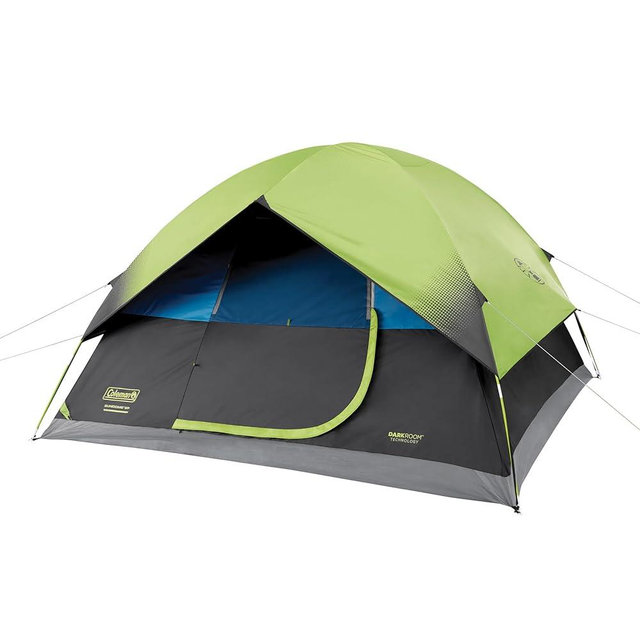 Coleman Sundome Dark Room Tent, 4/6 Person Tent Blocks 90% of Sunlight to Keep Inside Cool, Weatherproof Tent with Rainfly & Easy Setup in Minutes