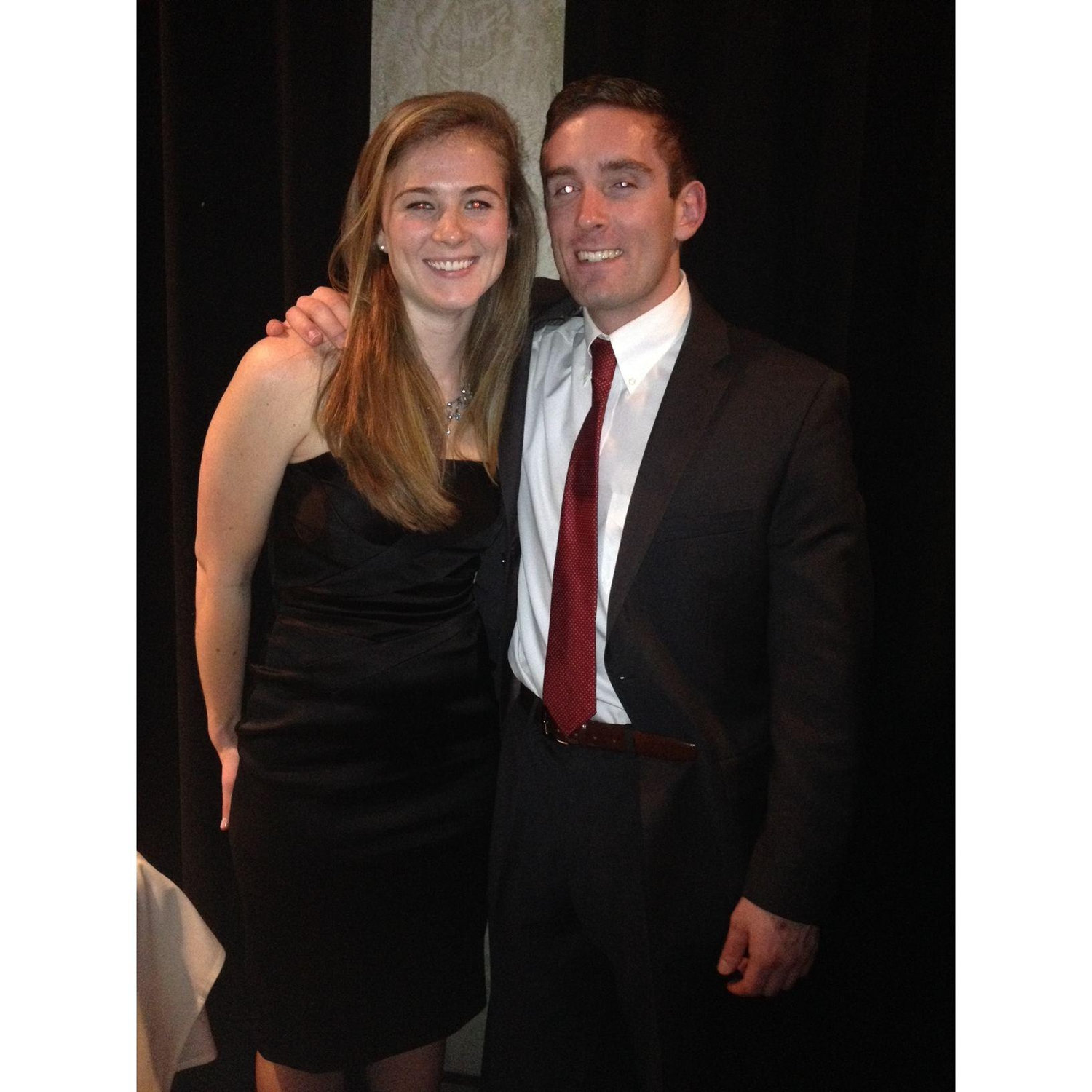 Our first company holiday party together, December of 2014