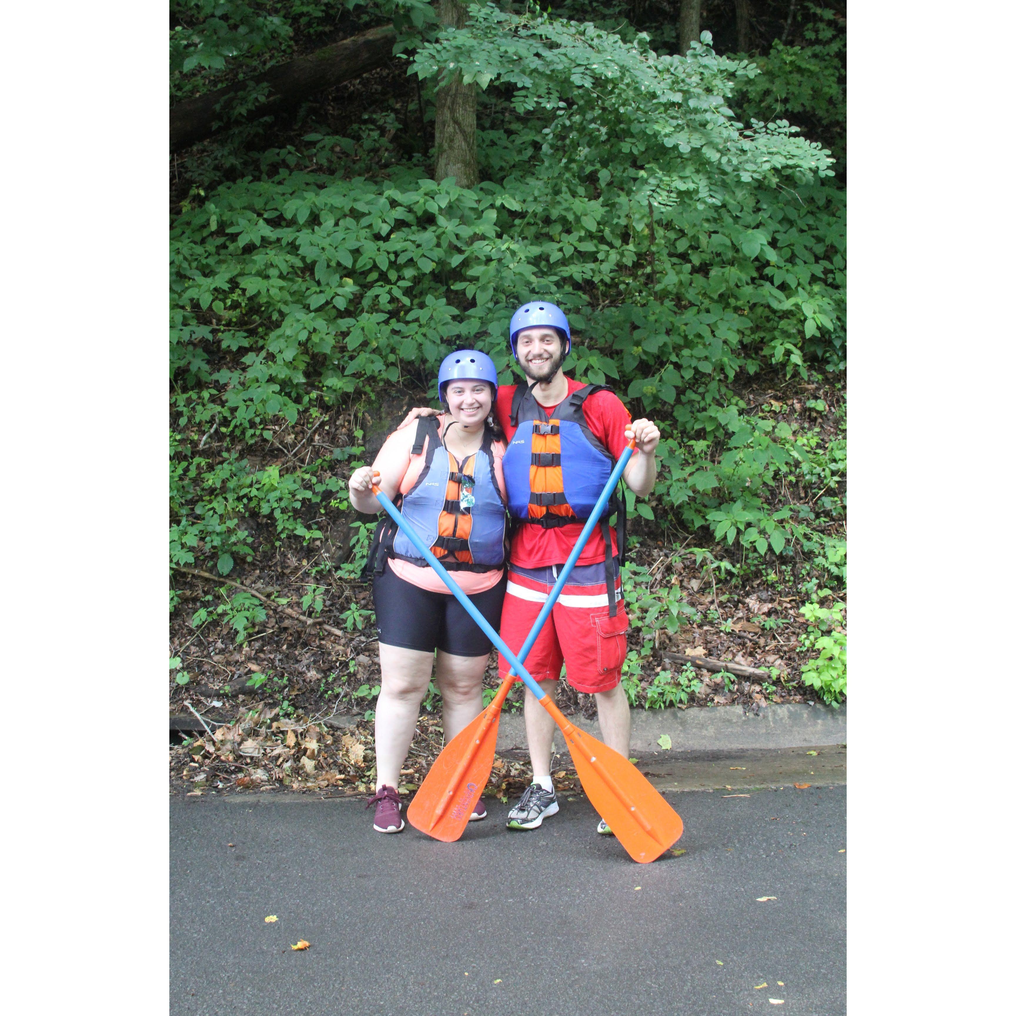White water rafting is a favorite activity on road trips